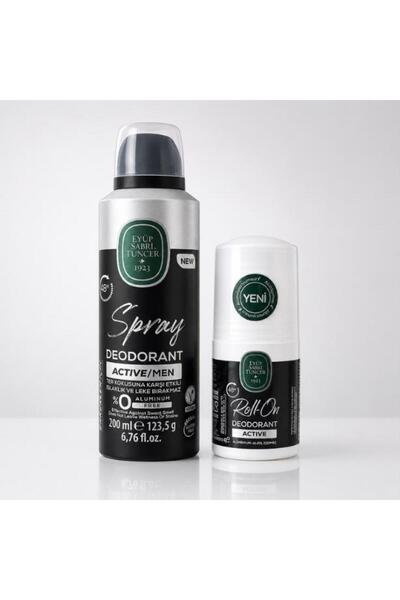 Eyüp Sabri Tuncer Erkek Active Deodorant 200 ml + Active Roll On 75 ml set