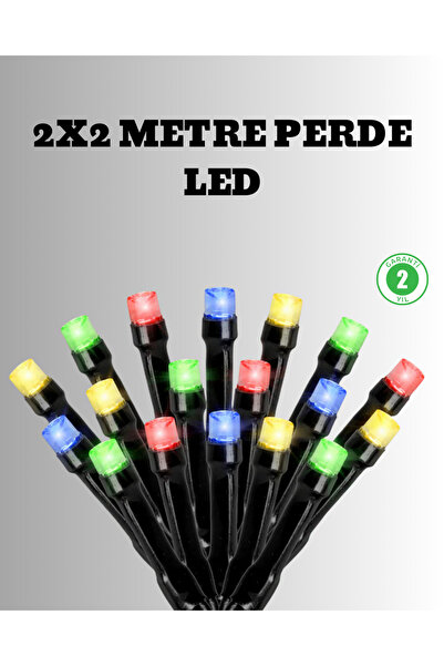 Lisinya 2x2 Metre Pil ile Çalışan Perde LED Işık – 8 Modlu Dekoratif -