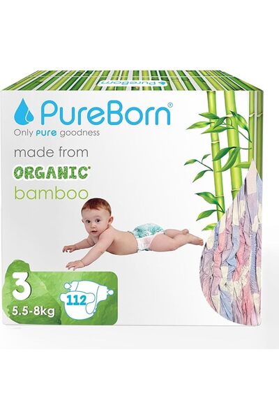 PUREBORN حفاضات 3×112 قطعة: 9181