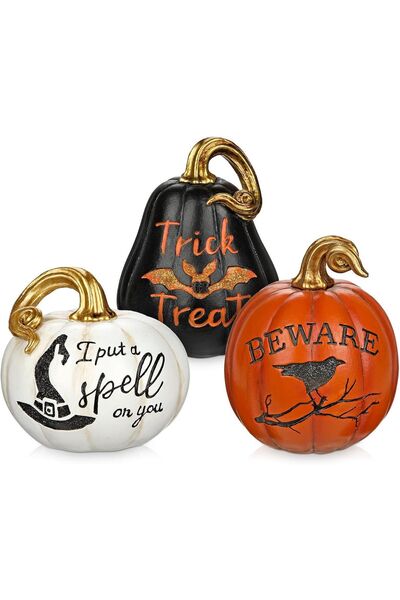 OEM Dovleci artificiali set de 3 bucăți, decorațiune de toamnă, decor Halloween