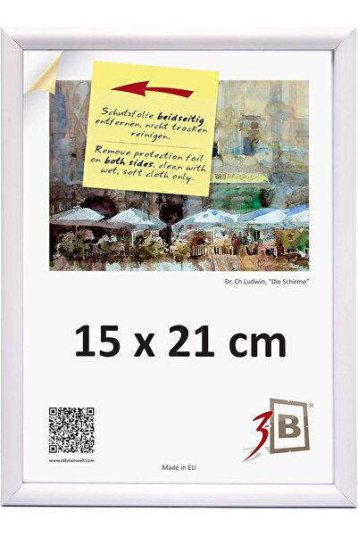 OEM Set de 3 rame pentru fotografii poster clasice argintii 15x21 cm