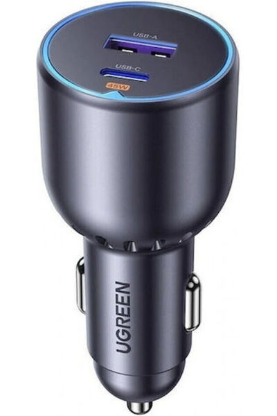 Ugreen Φορτιστής αυτοκινήτου 63W με θύρες: 1xUSB 1xType-C Μαύρο Κωδικός χρώμα...