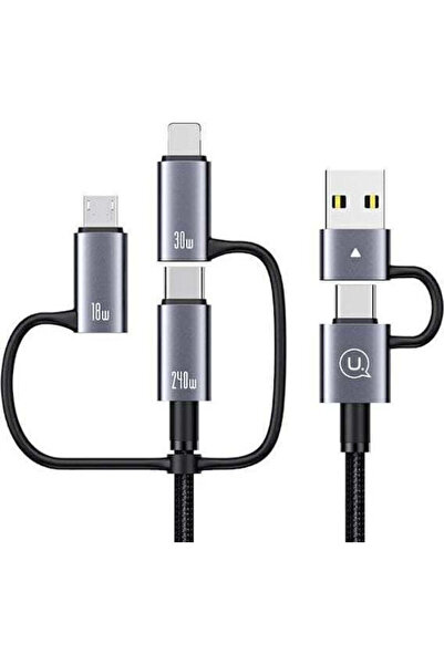Usams Κανονικό καλώδιο USB σε Type-C / micro USB 2μ (SJ737)