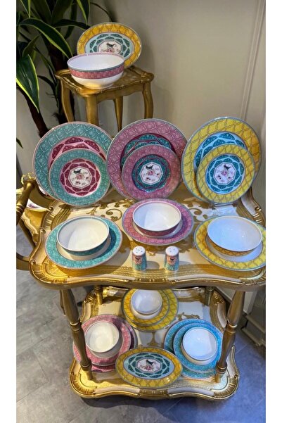 hediye ESTERHOMEDECOR 6 Kişilik 29 parça porselen yemek takımı smc077