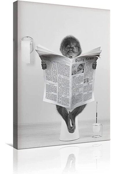 OEM Tablou pe pânză 50x70 cm Poster fără ramă Animale amuzante Alb
