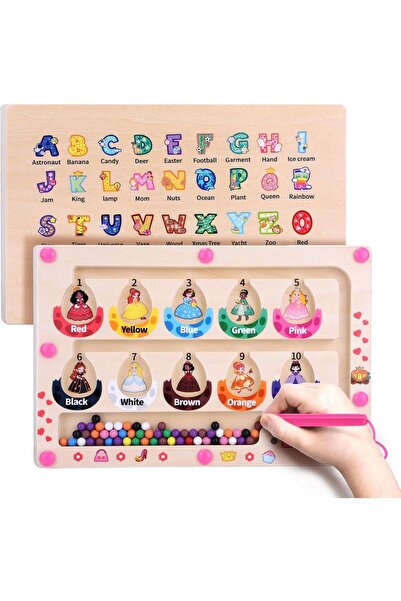 OEM Labirint magnetic educațional Montessori pentru Numere și Culori, Prințesă