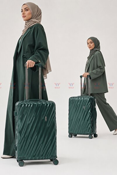 WAF طقم حقائب سفر WAVE مكون من 3 قطع مقاس 20/24/28 بوصة مصنوع من البلاستيك AB...