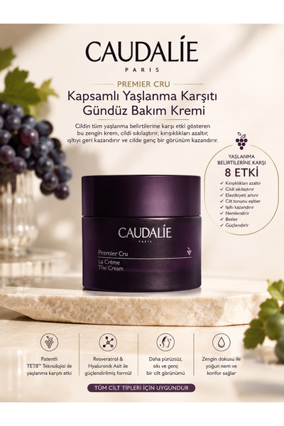 Caudalie Premier Cru Kapsamlı Yaşlanma Karşıtı Cilt Dokusunu Yenileyici Gündü...