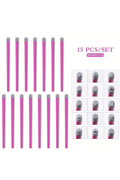 OEM Set 15 bucati de stilouri pentru stantare pentru arta unghiilor