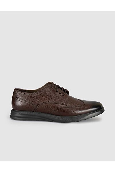 Cabani Brown Genuine Leather Men's Oxford Shoes
