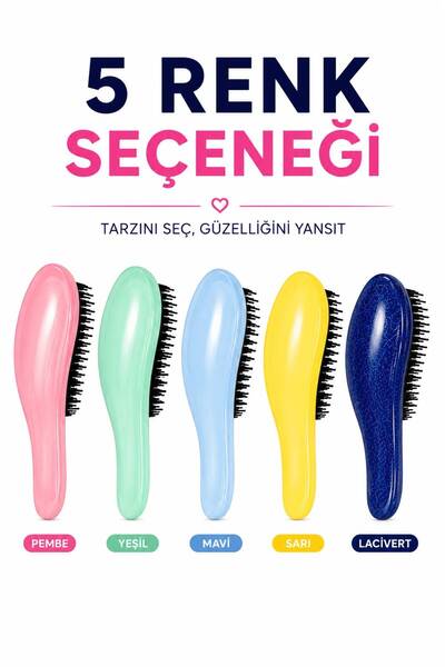 Kifi Saç Açma Tarağı Dolaşık Saçlar İçin Detangler Fırça Pembe
