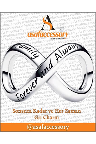 asaf Infinity Sign Gray Charm |   Asafaccessory