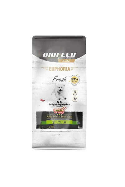 BIOFEED Hrană uscată Euphoria Fresh Adult Mini & Small Curcan cu miel Curcan ...