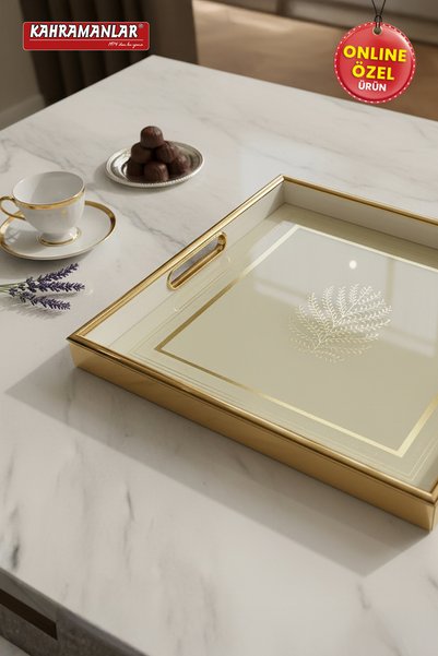 Kahramanlar Narin Tea Coffee Breakfast and Serving Tray 36 cm