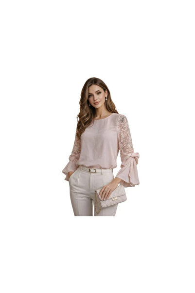 Nobrand Bluză de damă roz pudră, 38BLUZA DAMA ROZ PUDRA, 38