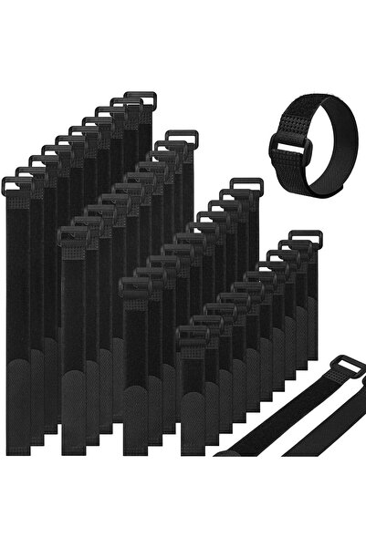 OEM 40 de bucăți Benzi de fixare reutilizabile, Coliere de cablu din nailon n...