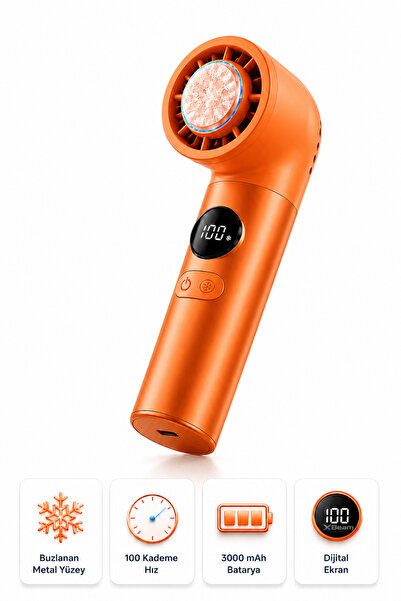 XBeam Premium Turbo El Fanı Buzlanan Metal Başlıklı 100 Kademe Hız Ayarlı 300...