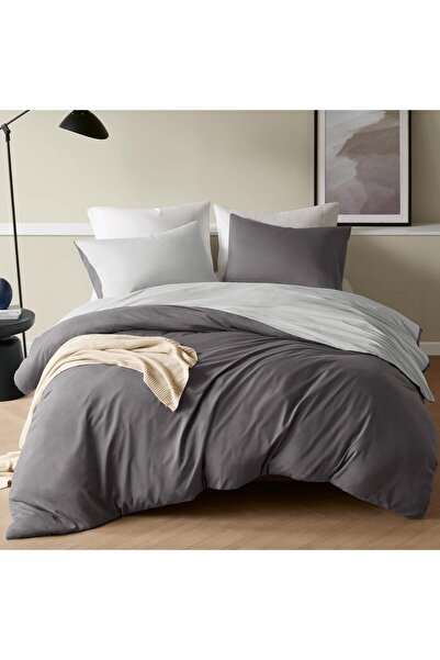 OEM Degrees of Comfort Bedding Set 135x200 4 Pieces Dark Grey, Non-Iron Duvet...