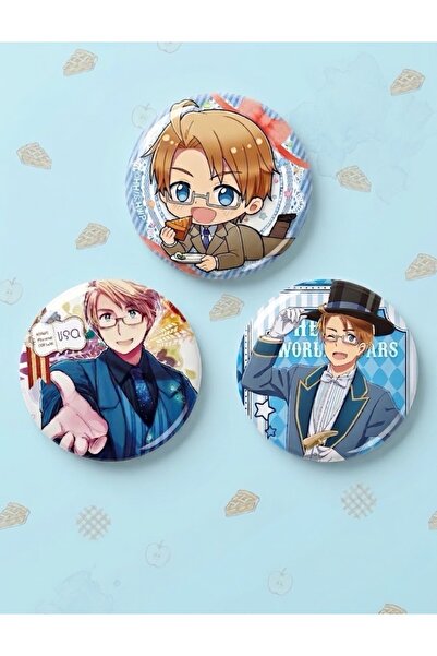 Fivy 3’lü Hetalia Alfred Rozet Seti