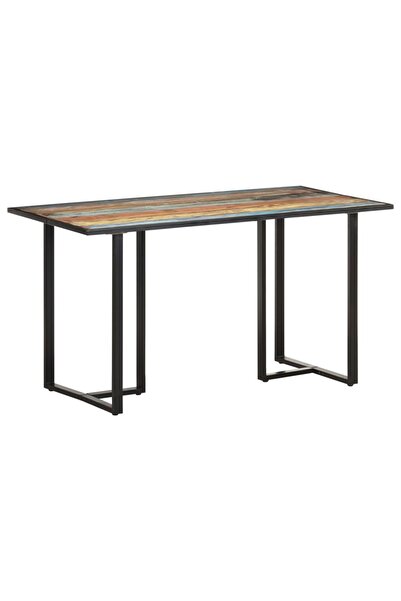 vidaxl Masă de bucătărie, 140 cm, lemn masiv reciclat