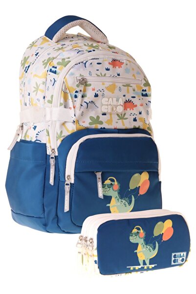 CalaCilo Set rucsac școlar și suport pentru creion cu imprimeu dinozaur pentr...