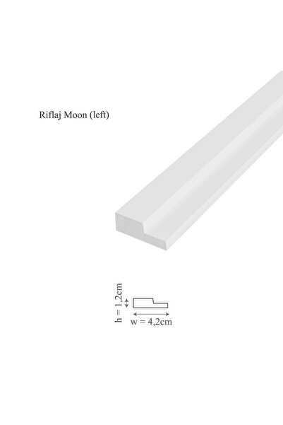 Manavi Profil stanga riflaj decorativ 3D, Groove/Moon L, 4.2x1.2x270 cm,