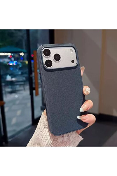 HYPERSOFT Iphone 17 Pro Max (6.9 inç) Uyumlu Dokuma Kumaş Dokulu Rough Lux Ma...