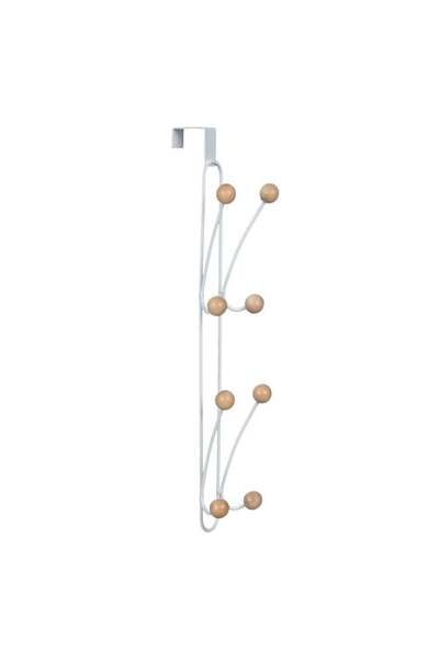 OEM Cârlige pentru Ușă și Dulap, Metalic, 8 cârlige, 4cm, 43cm, 8