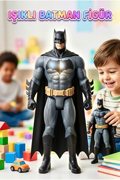 Tıfıl Toys Batman Işıklı ve Sesli Hareketli Eklemli 30 cm - Figür İkonik Pele...