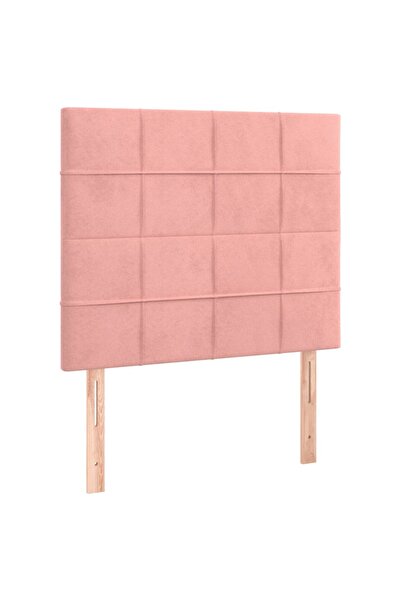 vidaxl Tăblie de pat roz 90x5x118/128 cm catifea
