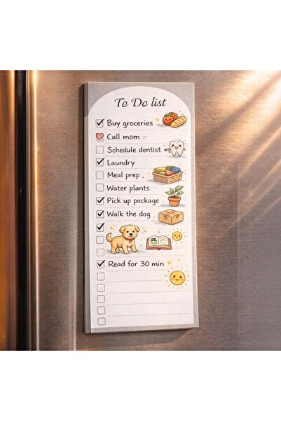 OEM Bloc Notes Magnetic To Do List, 50 File, Agendă pentru Frigider și Organi...