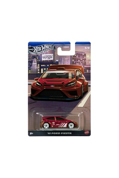 mattel Хот Уилс Сребърна серия Компактни кралове '12 Форд Фиеста Автомобил (J...