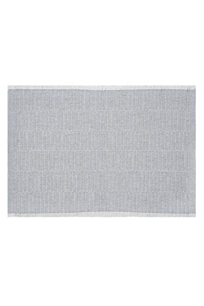 OEM Suport Pentru Farfurii, Alb, Model Geometric, Bumbac, 42x30cm