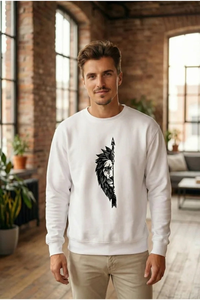 Beruflic Oversize Crew Neck Valentine's Day Printed Sweatshirt