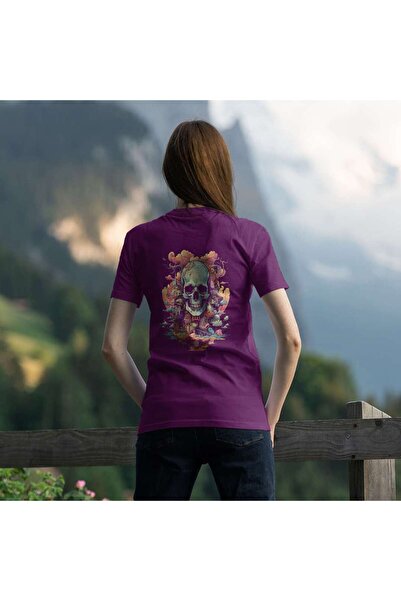 iLovePrints Surreal Skull with Abstract Surroundings Tshirt