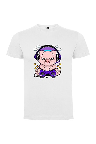 iLovePrints Pig Gamer Ludvig Tshirt