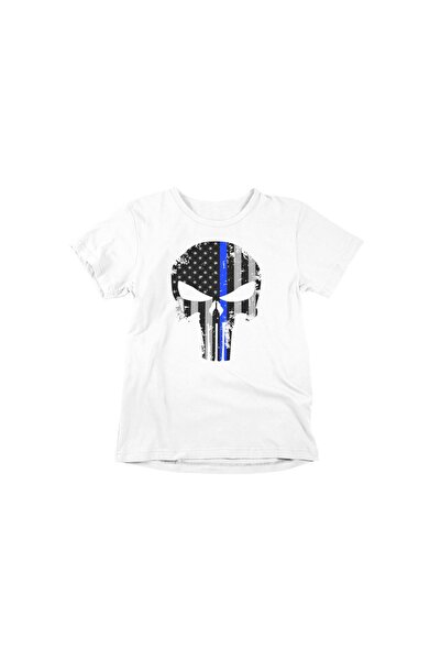 iLovePrints The Punisher Thin Red Line Flag T-Shirt
