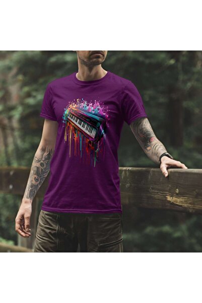 iLovePrints Colorful Abstract Piano Tshirt