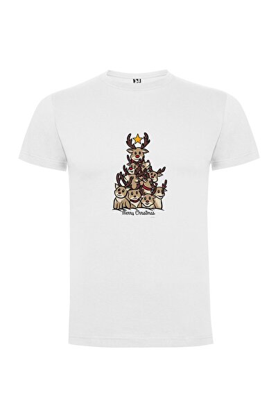 iLovePrints Reindeer Tree Star Tshirt