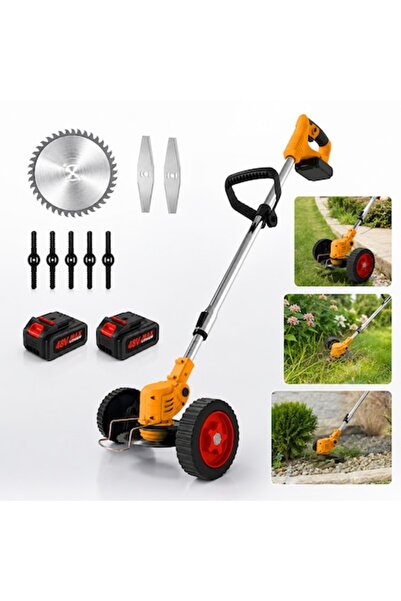 UTILIO Motocoasa electrică fără fir 48V, 18.000 RPM – 2 acumulatori 4000 mAh,...