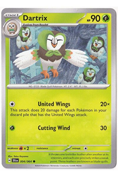 Pokemon دارتريكس # 4 بطاقات لعب فايبل مغطاة بغلاف
