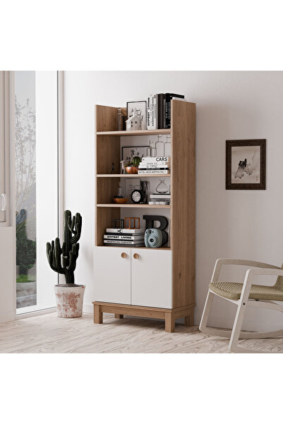Mezza 1959 DESA Kitaplık 165 X 69 Cm Sepet-Beyaz
