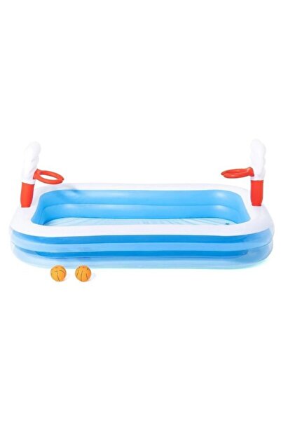Yallabena Inflatable Kids Swimming Pool with Basketball Hoops – Family Outdoo...