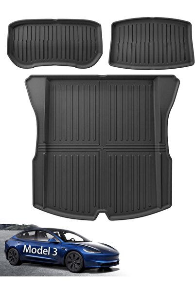 TESLA Set de 3 covorașe Model 3 (Highland), antiderapante, impermeabile, acop...