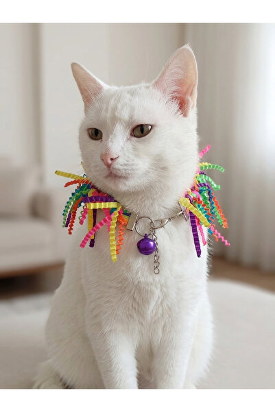 balkonda Cat Collar with Adjustable Fluffy Rope Tassel and Sound Bell