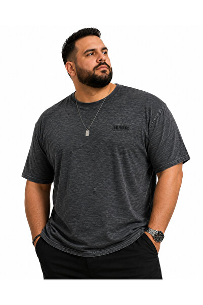 ANNEX Large Size Cotton Comfortable Fit Daily Use Crew Neck Men's T-Shirt