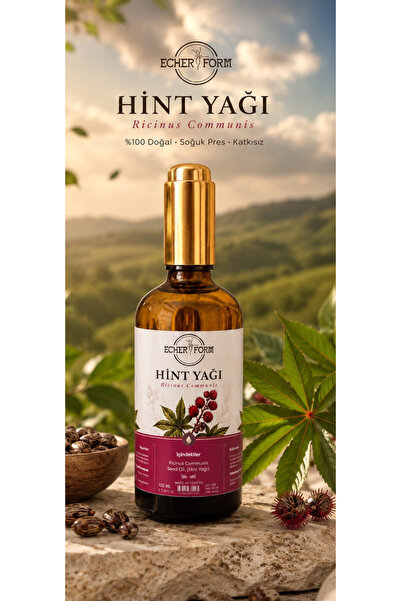ECHER FORM HİNT YAĞI SOĞUK SIKIM %100 SAF RİCİNUS COMMUNİS SEED OİL ( 100 ML ...