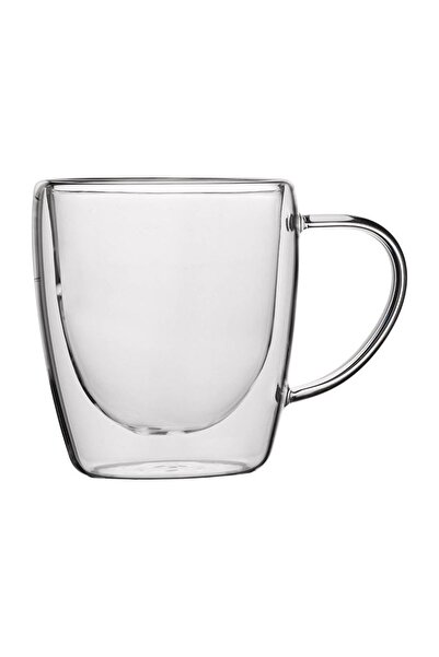 OEM Cană din sticlă transparentă 330ml, perete dublu