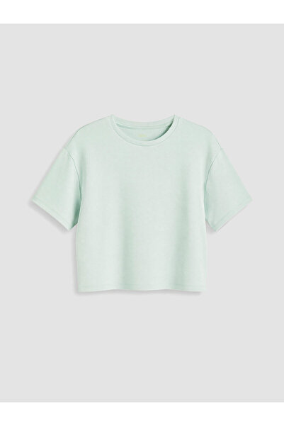 LC Waikiki Nevavm Farkıyla Oval Collar Soft Touch Women's T-Shirt