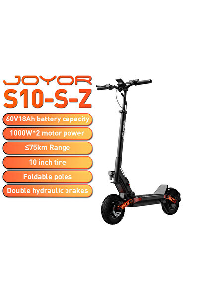 joyor S10-S-Z ηλεκτρικό πατίνι 1000W*2 65km/h 60V 18Ah 75km διπλή ανάρτηση